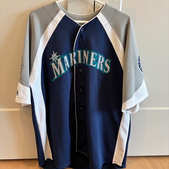 SEATTLE MARINERS BASEBALL SHIRT JERSEY MAJESTICS MEN'S SIZE XL SPORTS ATHLETIC - Picture 1 of 11